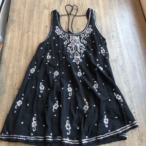 Free People Sequin Tassel Back Shift Dress